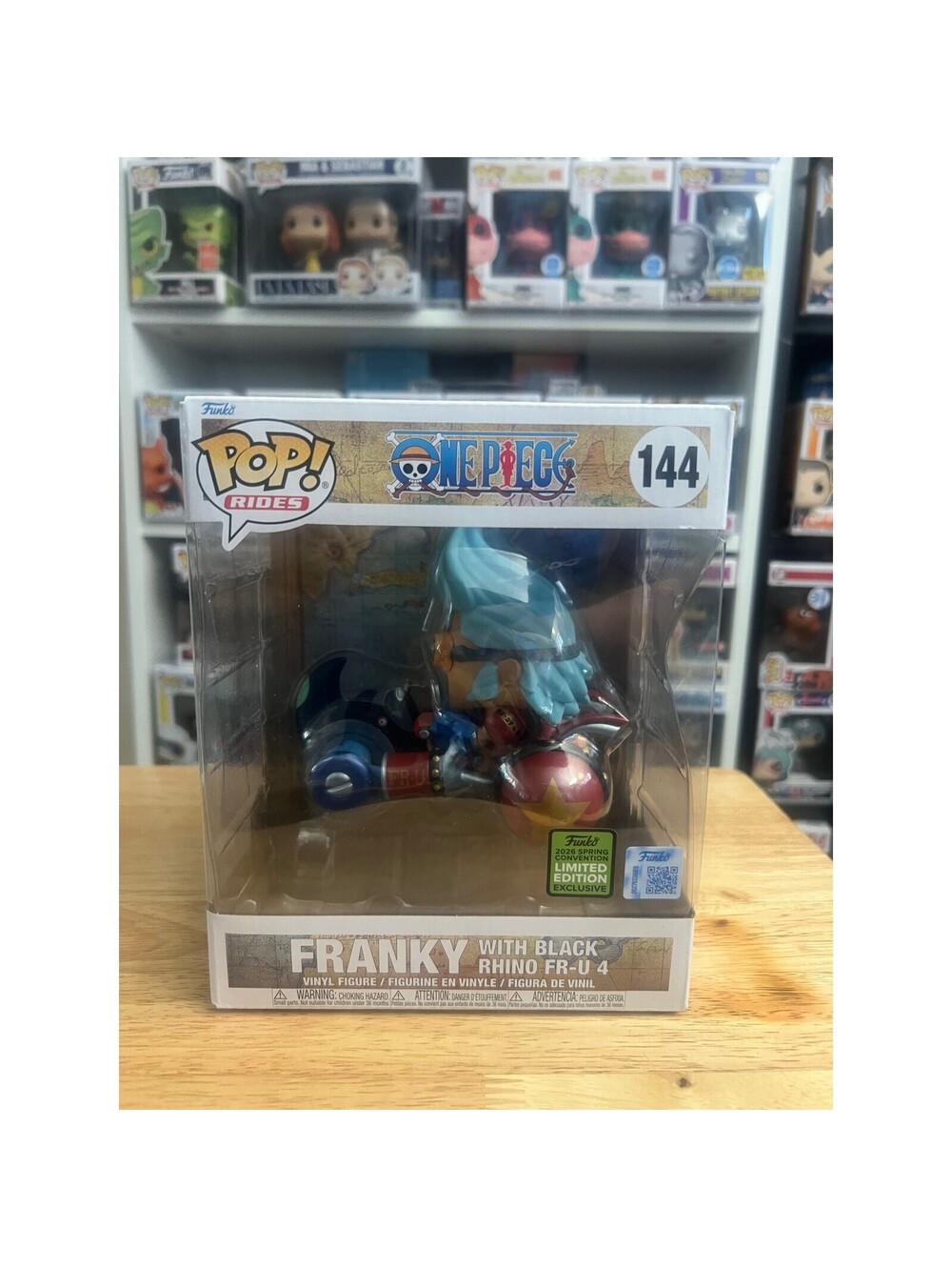 LE Franky w/ Black Rhino FR-U 4 Funko Pop RIDE #144 One Piece Animation Manga